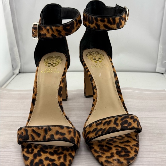 Vince Camuto Brown and Black Heeled Sandals - Picture 2 of 6